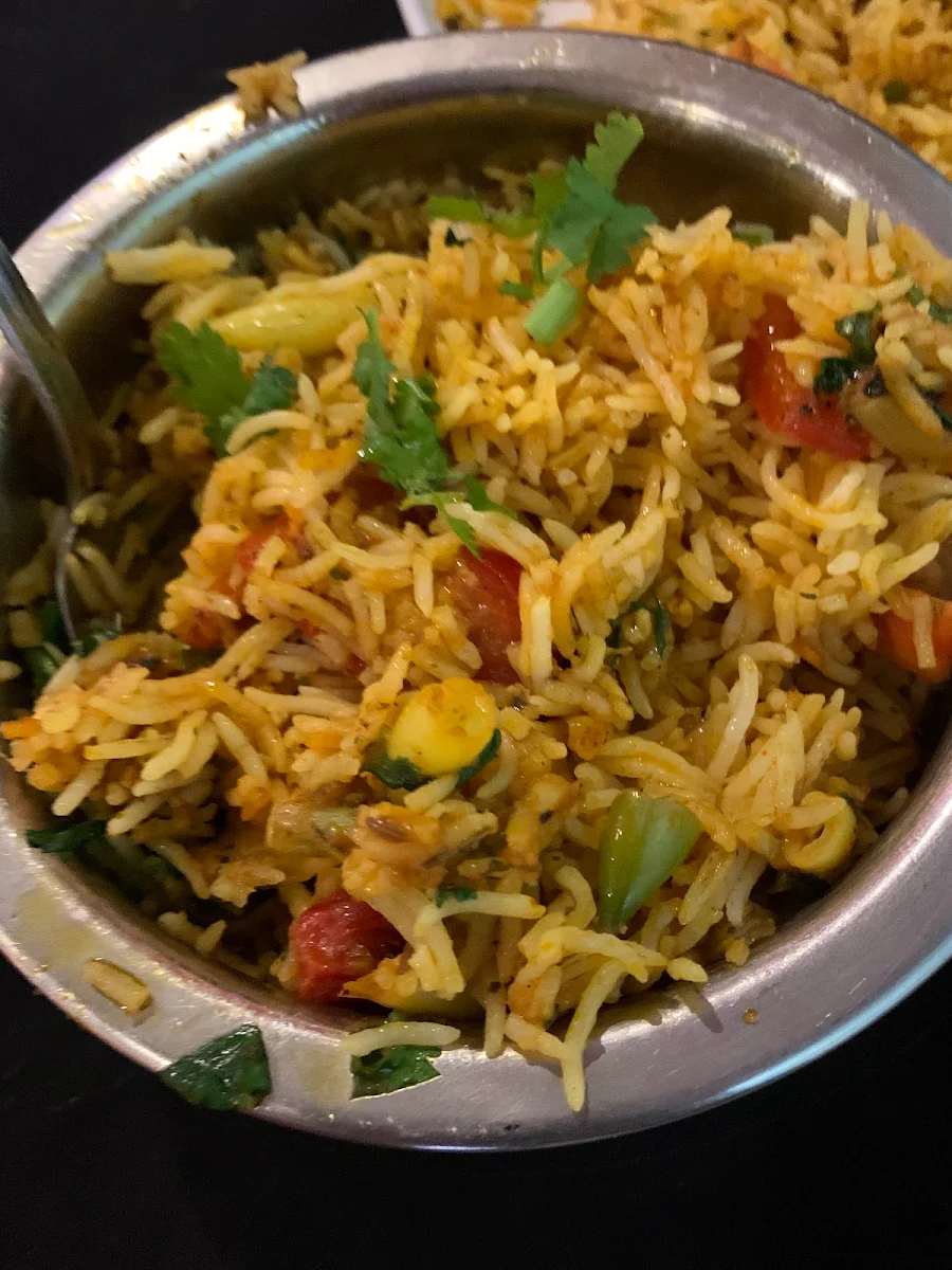 Vegetable Biryani with Raita, India Garden