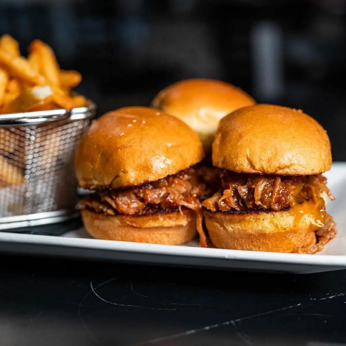 Beer-Braised Pulled-Pork Sliders