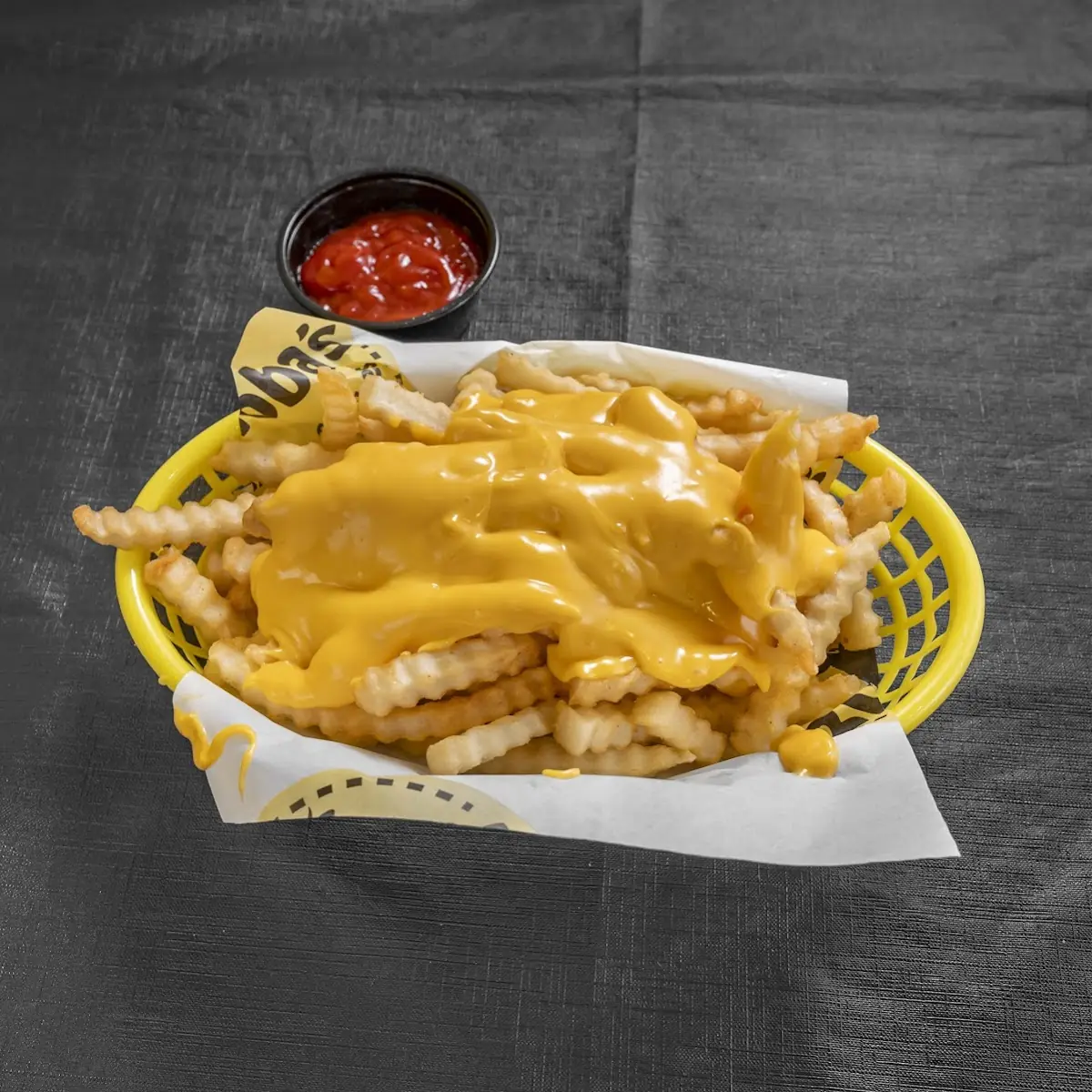 Crinkle Cut Cheese Fries Half Tray