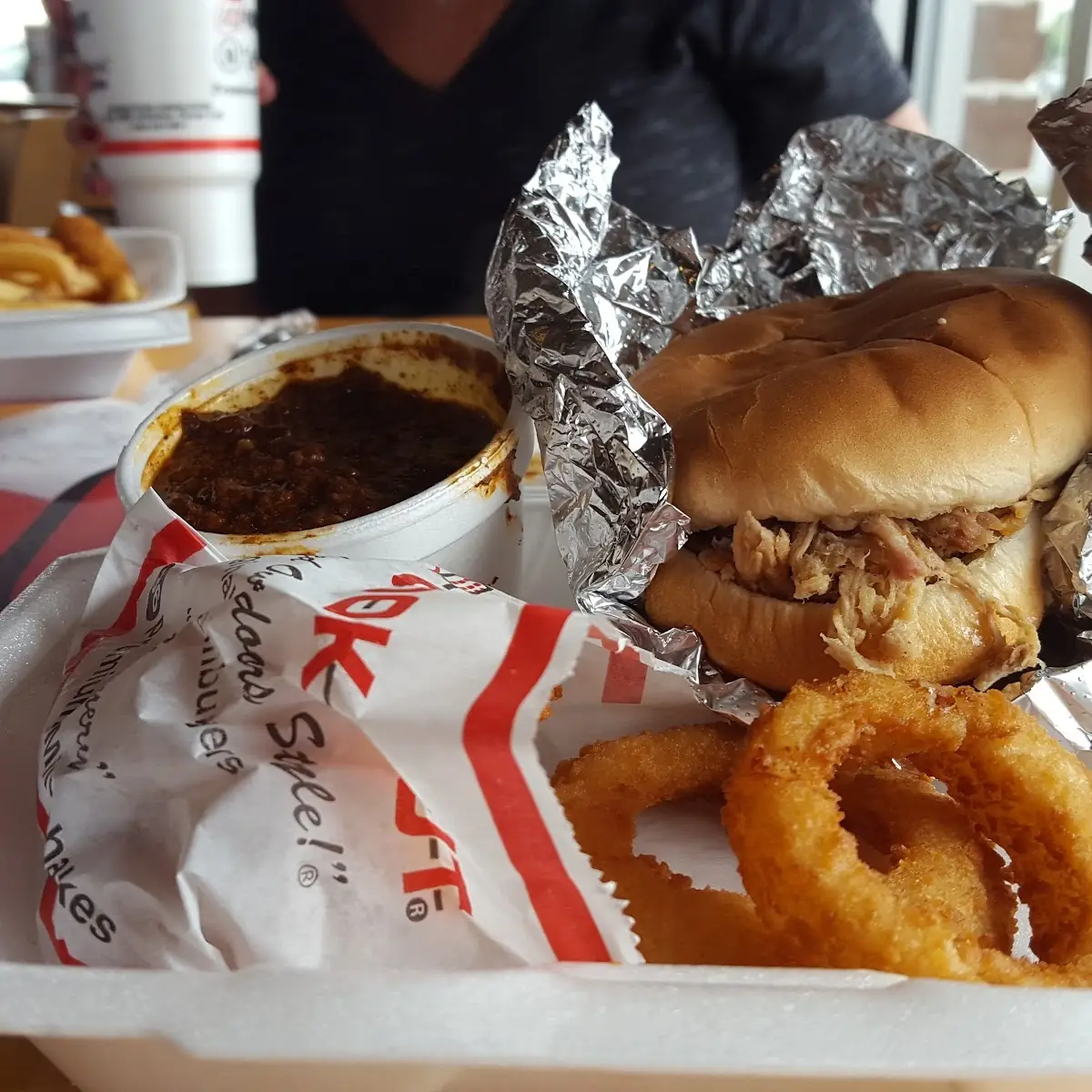 Pulled Pork and Onion Rings