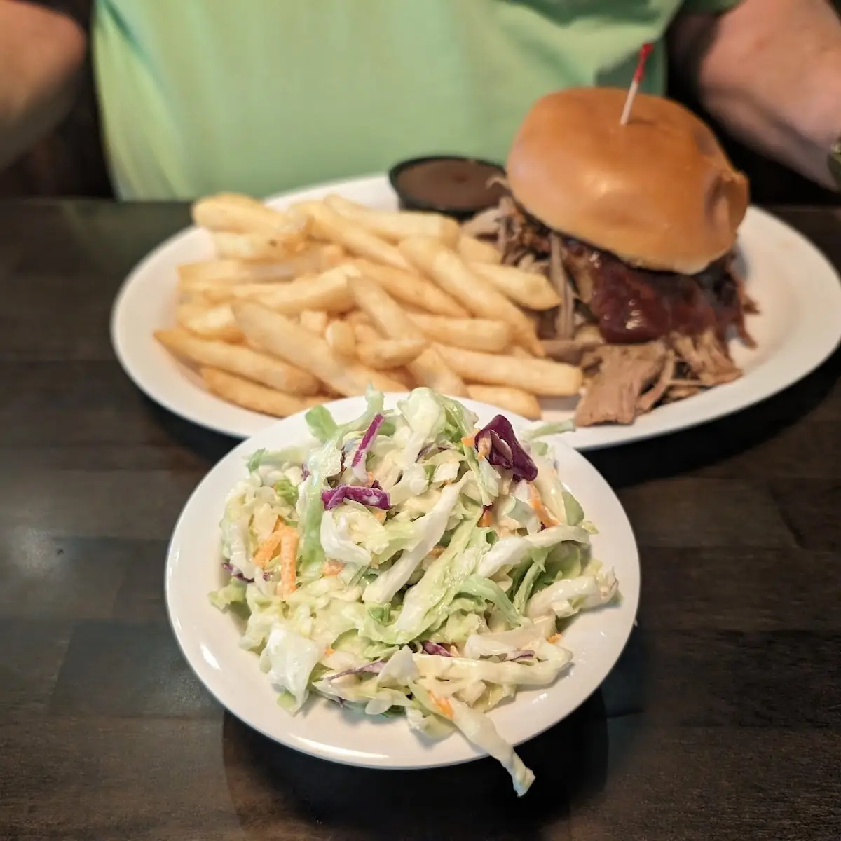 Sliced BBQ Brisket Sandwich