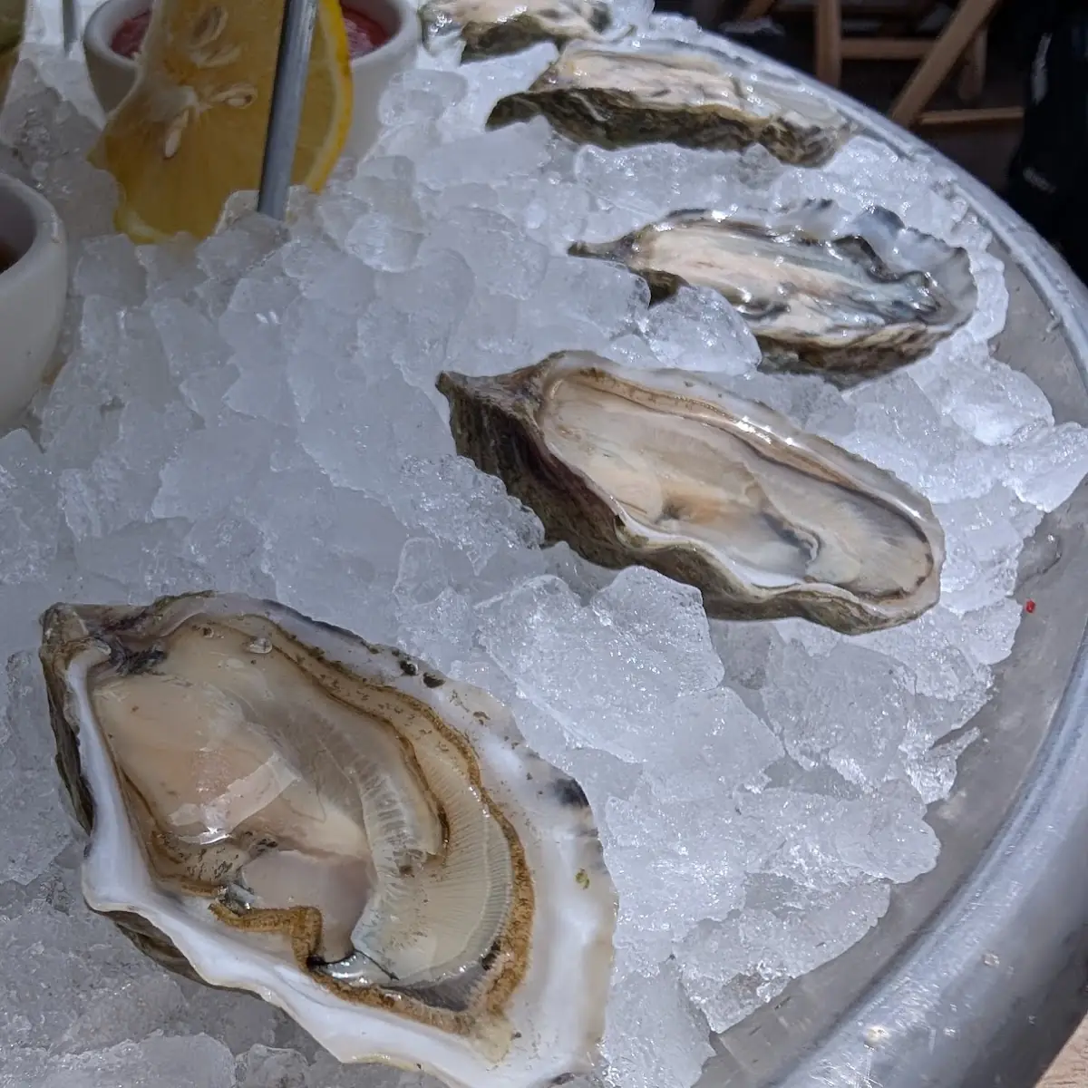 Raw Oysters with Dipping Sauces
