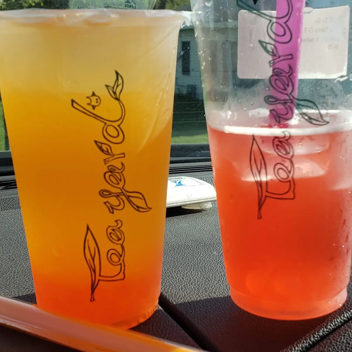 Grapefruit Green Tea with Mixed Fruit Boba