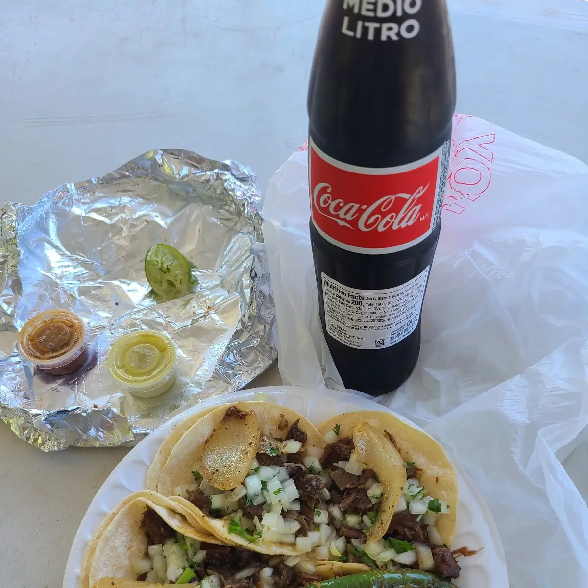 Tacos Lengua and Serrano Pepper