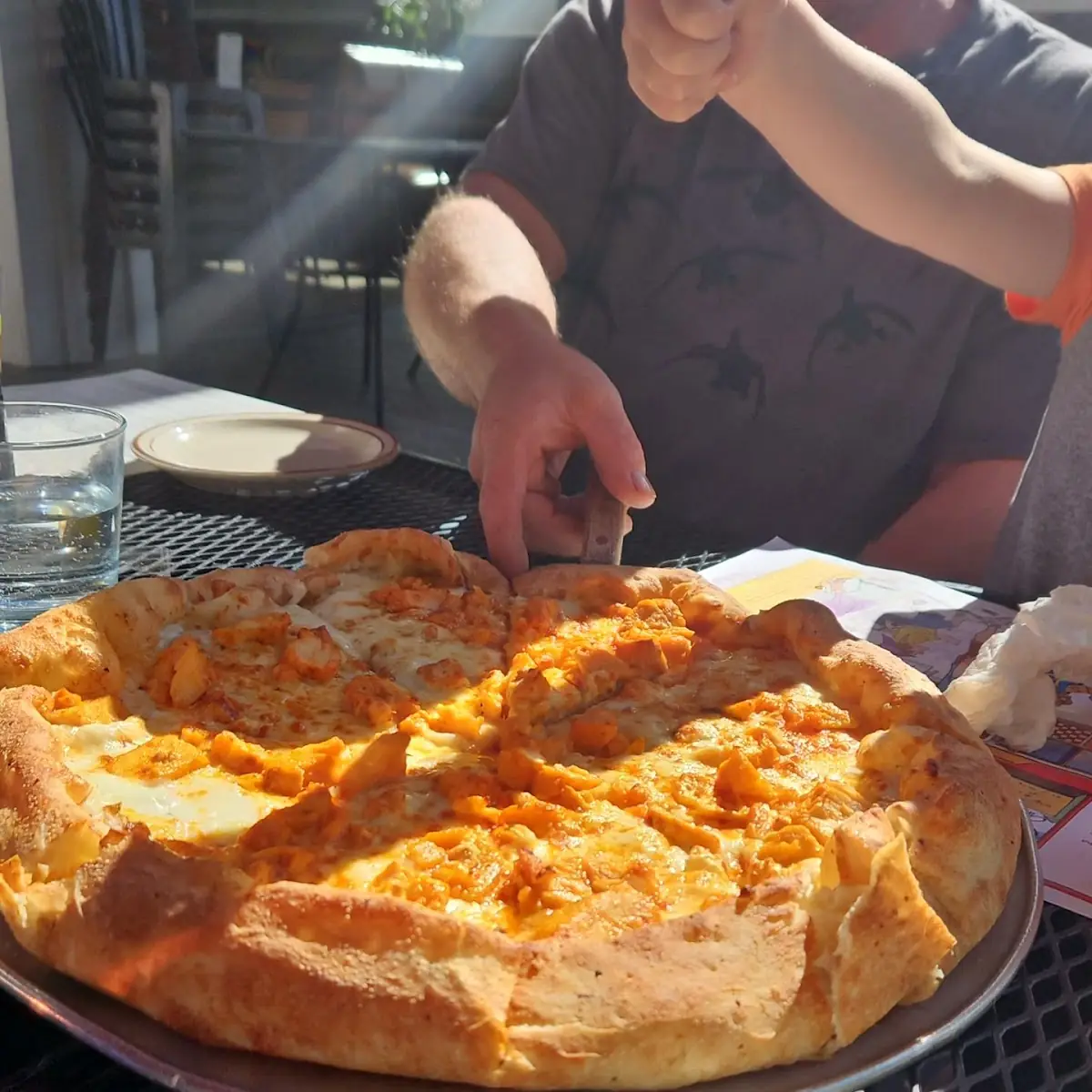 Blue Cheese Buffalo Chicken Pizza