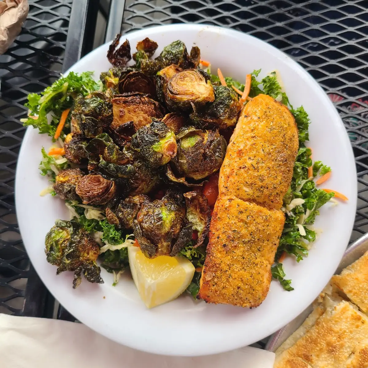 Brussel Sprouts Salmon Salad