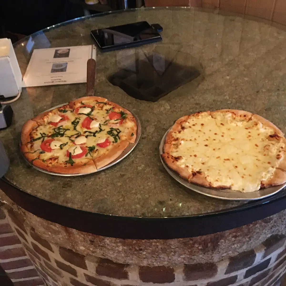 Pizza Margherita and White Pizza