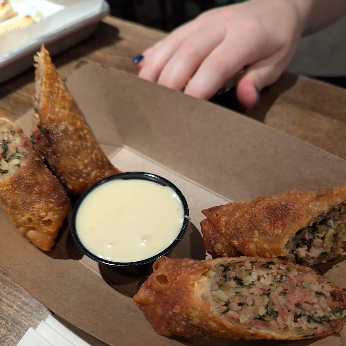 Boudin Egg Rolls
