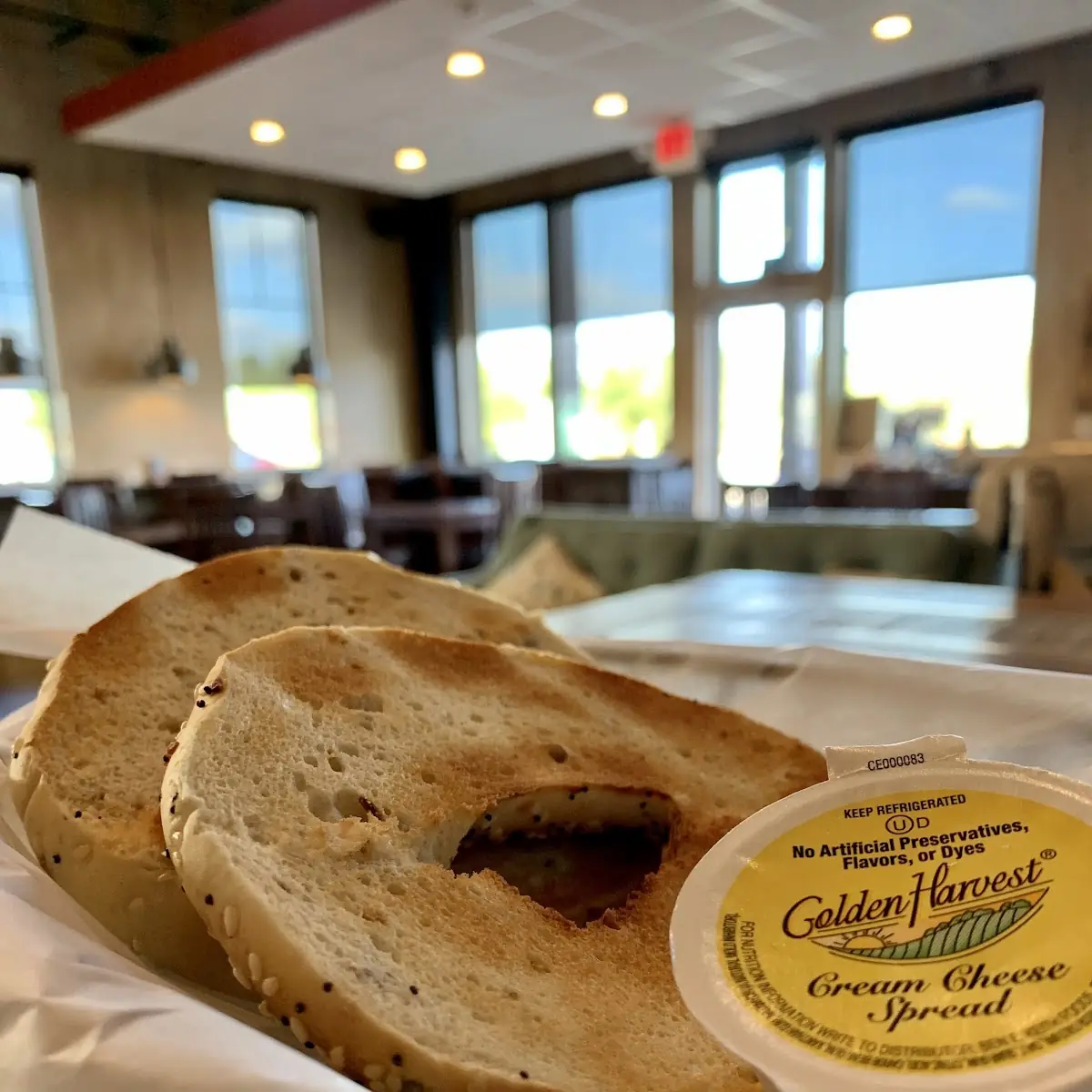 Plain Bagel and Cream Cheese