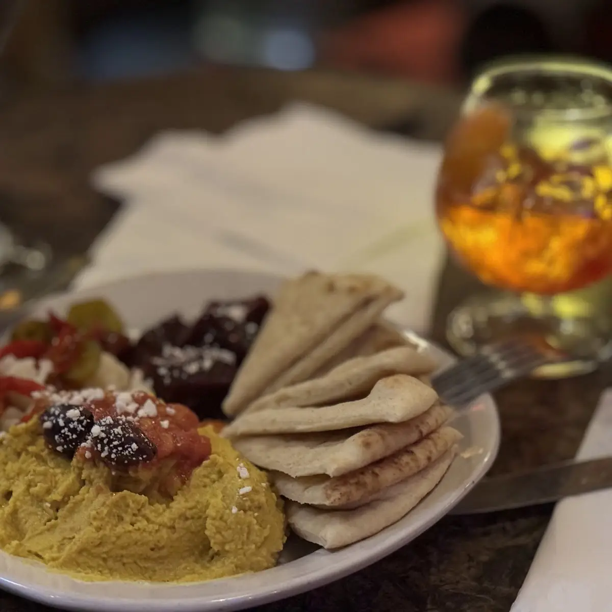 Hummus Platter and Pita
