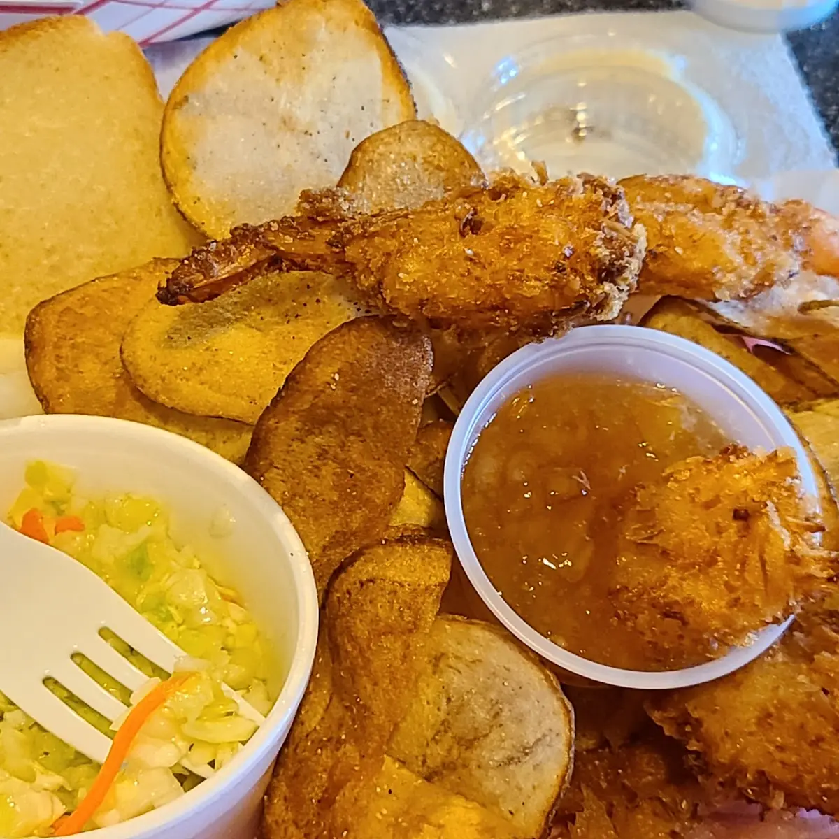 Coconut Shrimp and Chips