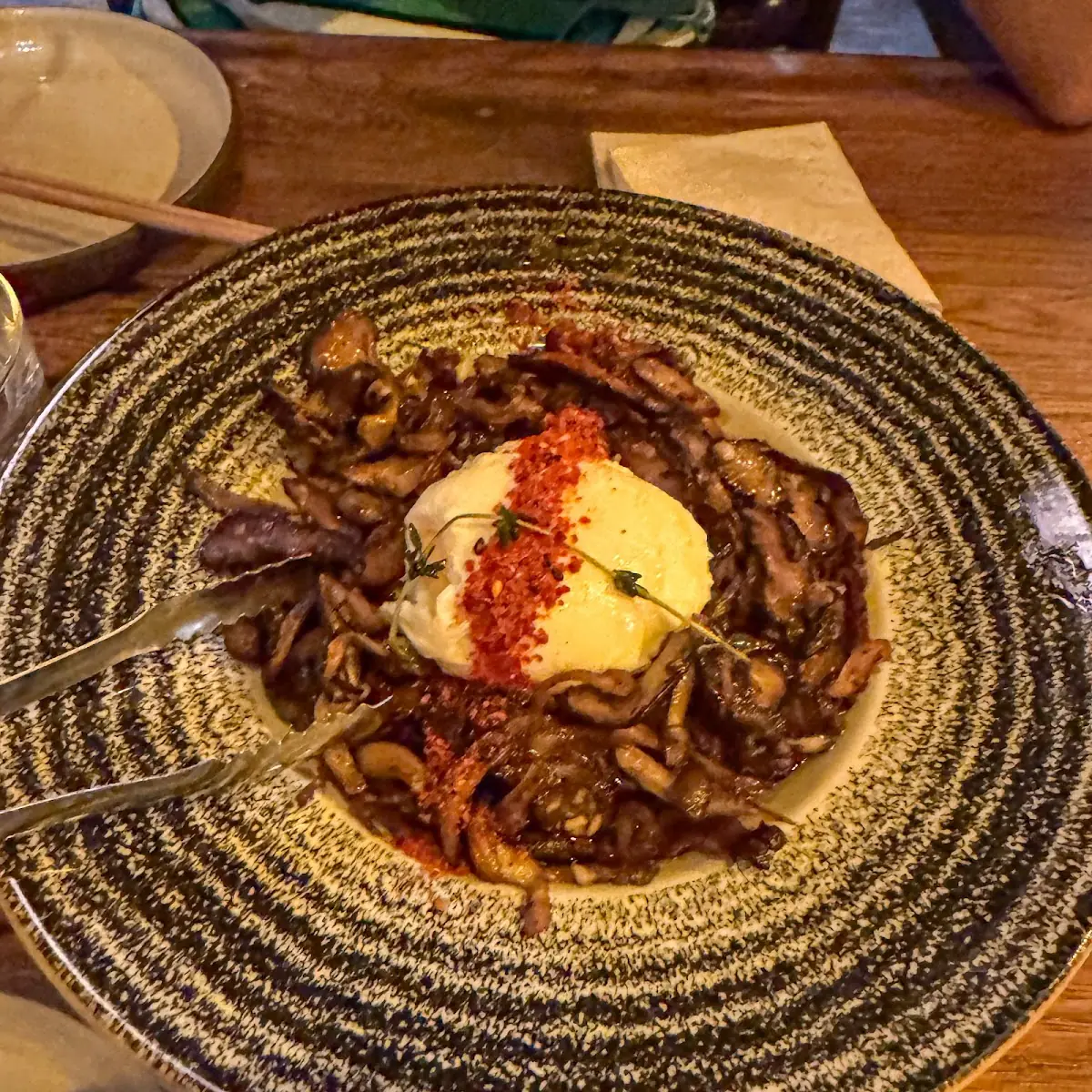 Sautéed Mushrooms with Poached Egg