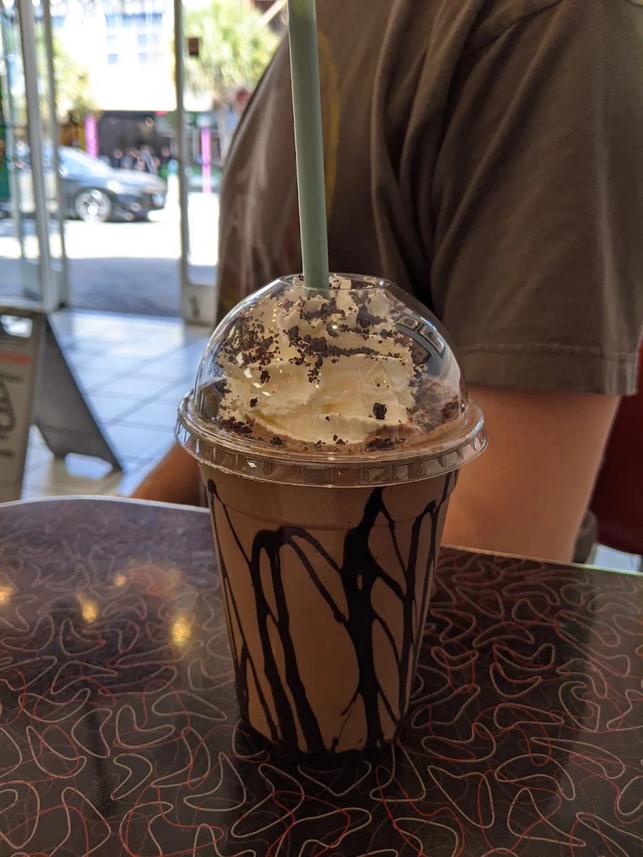Chocolate Shake with Chocolate Ice Cream Chocolate Syrup & Oreo Pieces and Whipped Cream