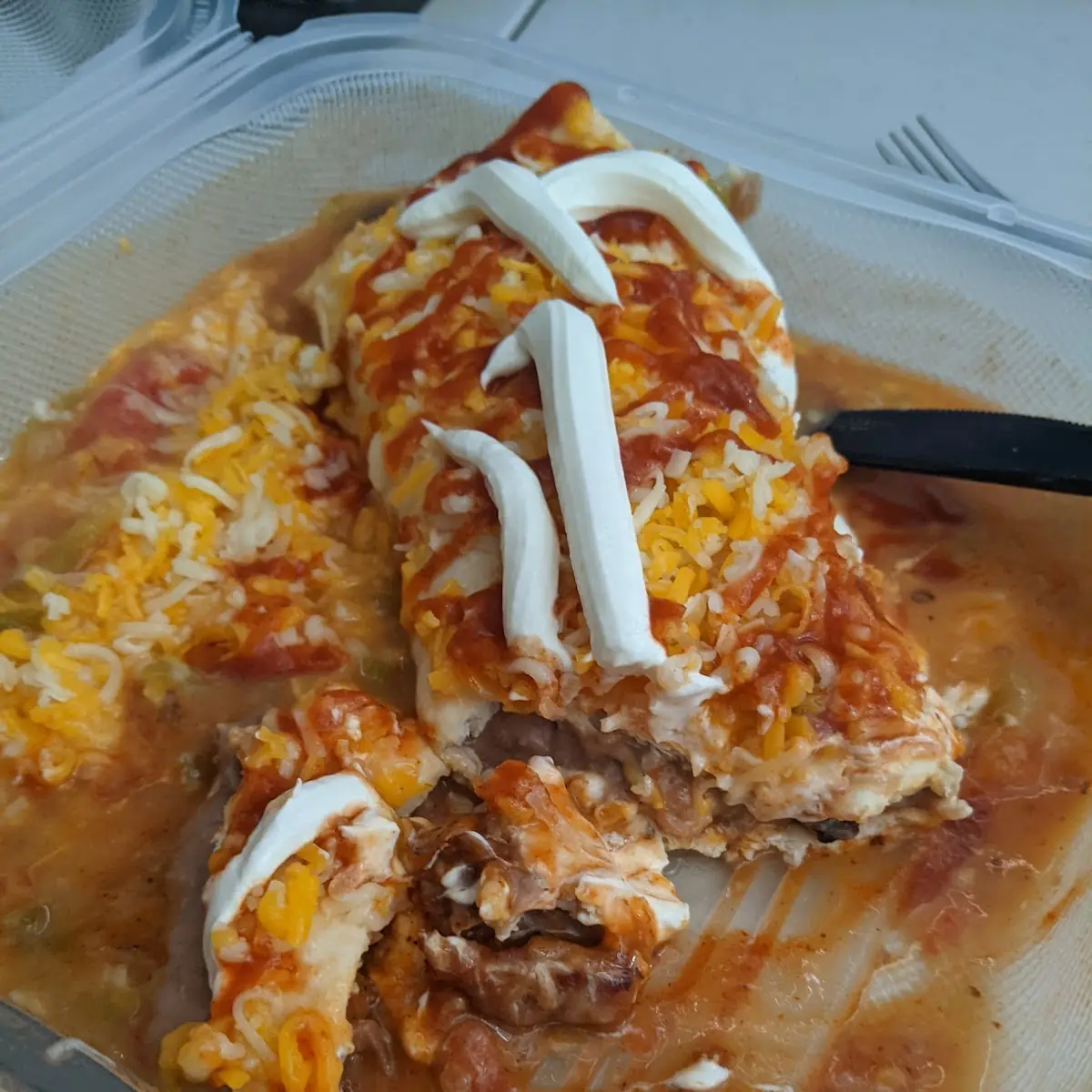 Smothered Bean Burrito