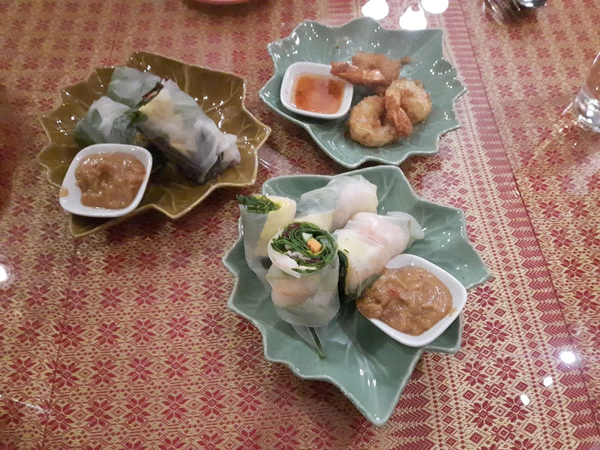 Fresh Spring Roll and Coconut Shrimp