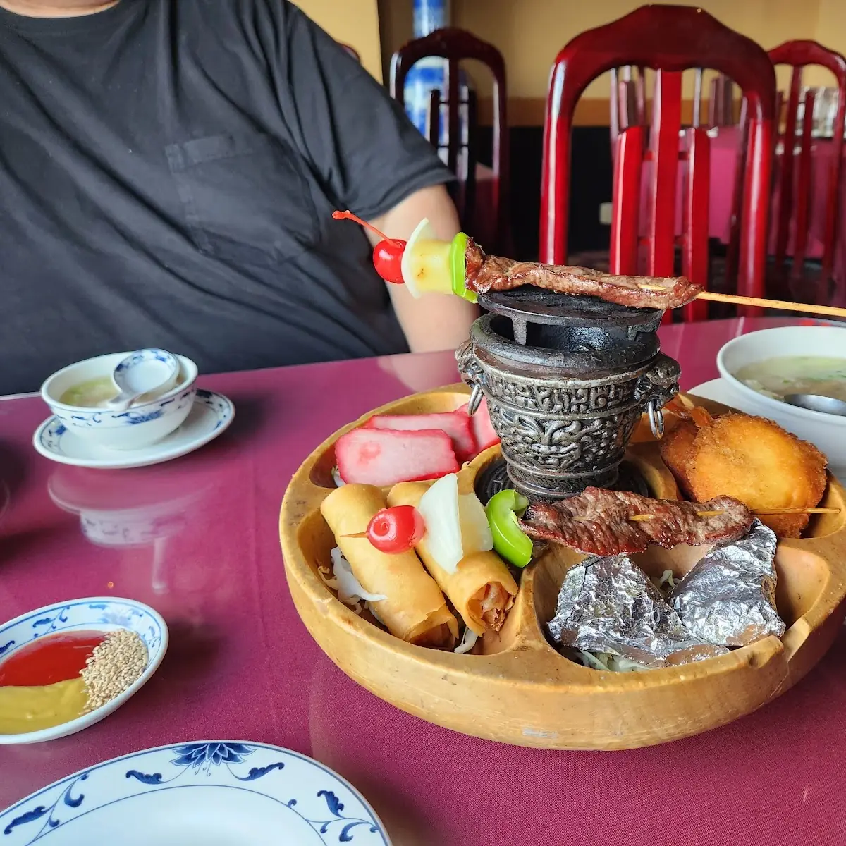 Pu Pu Platter and Fried Wonton