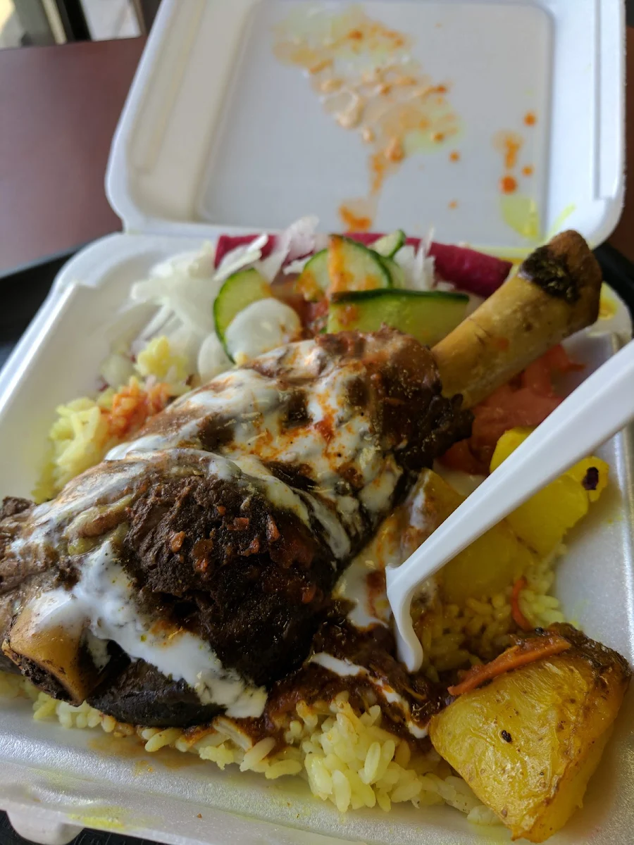 Chicken Leg Plate Shawarma Plate, Sido Shawarma Mediterranean Grill