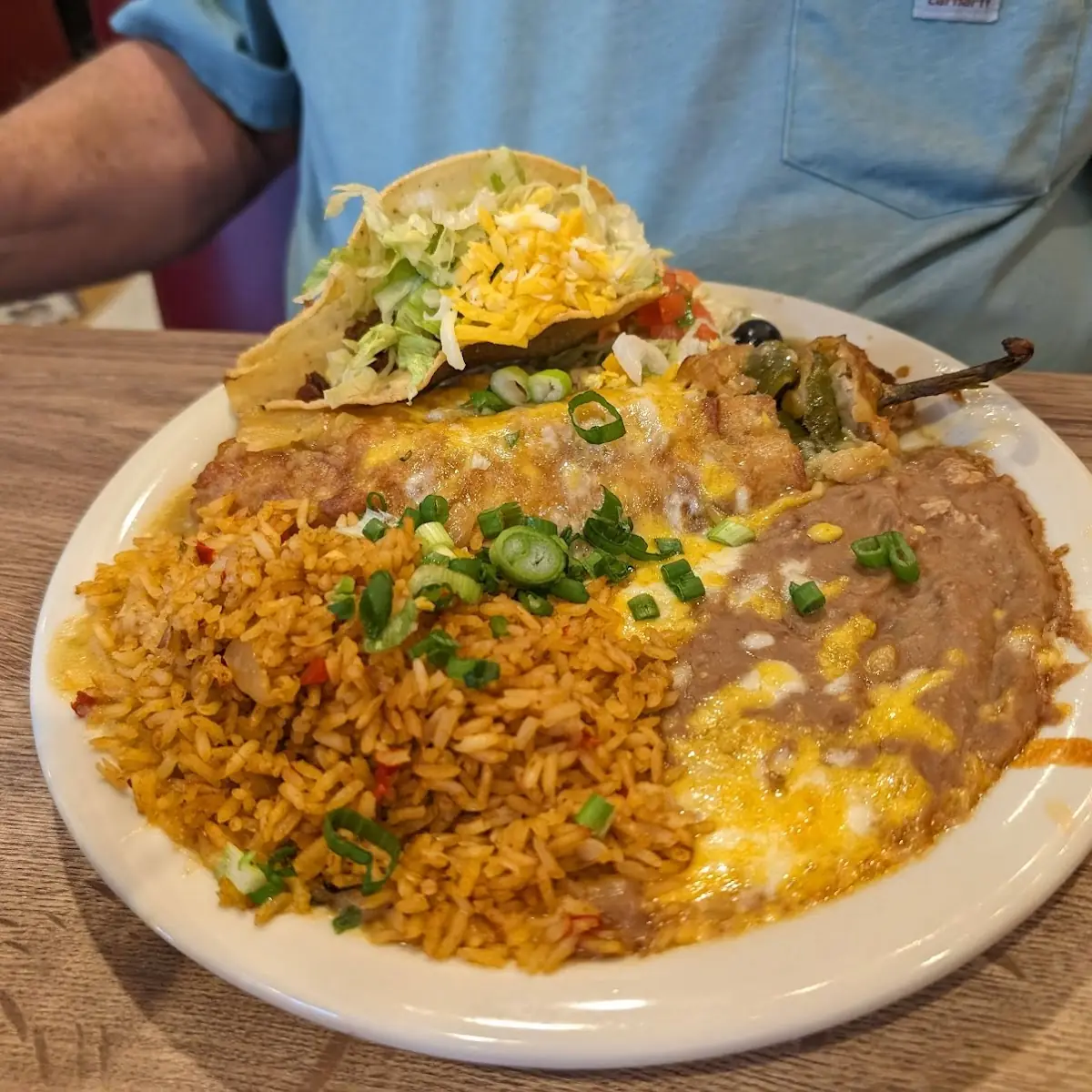 Ground Beef Chimichanga Platter