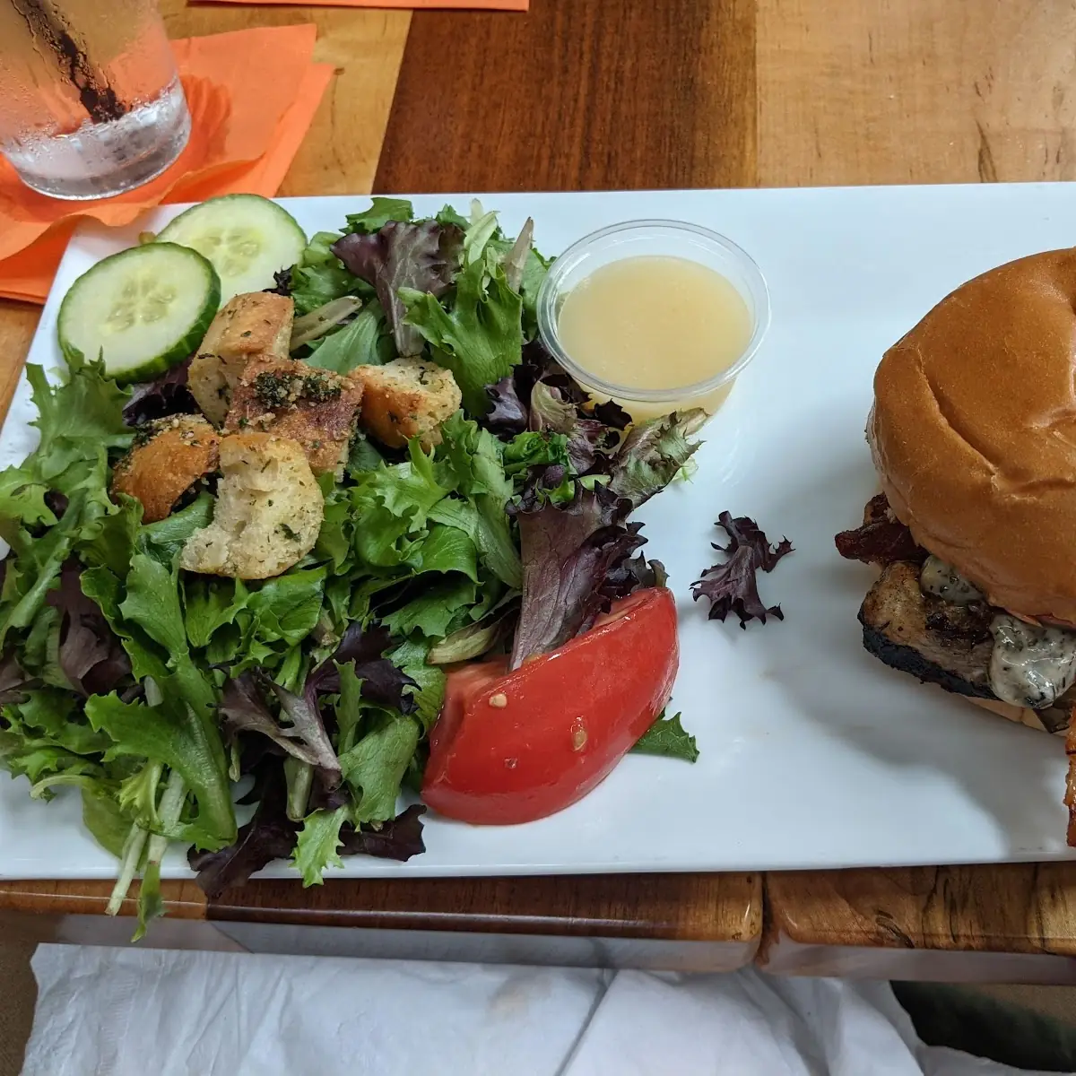 Chicken Avocado Club Sandwich with Side Salad