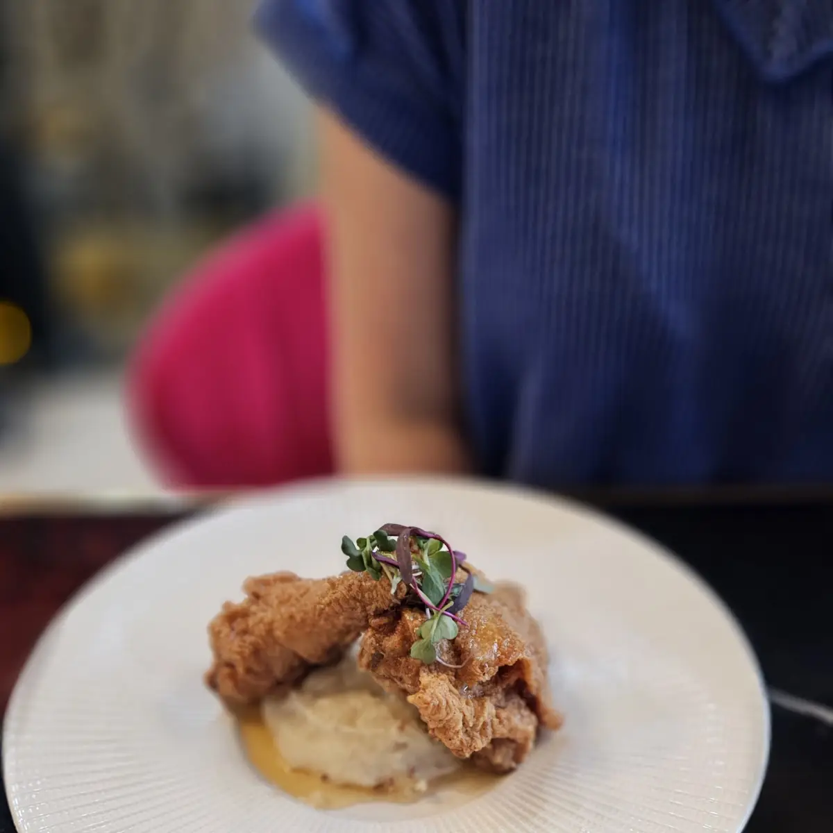 Peach Cobbler Chicken Waffles