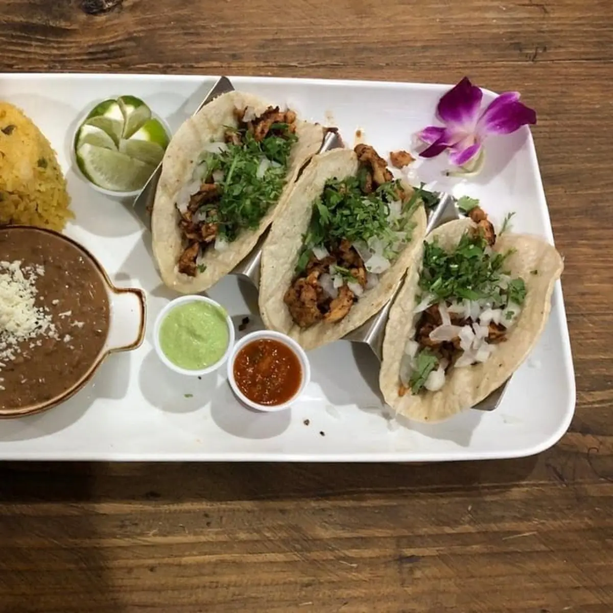 Street Tacos with Rice
