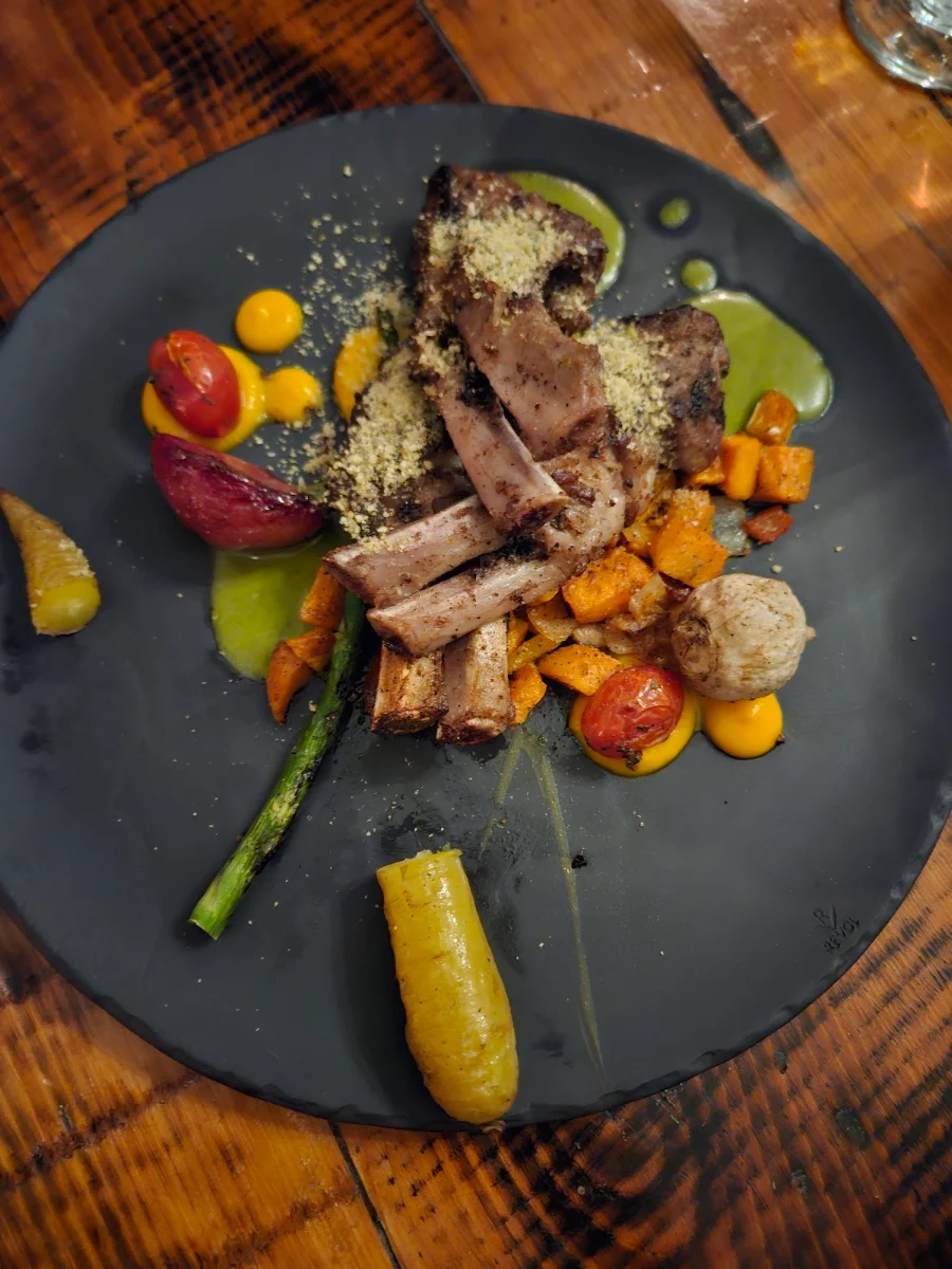 Adventure Dinner Lamb Main Course, Mahle House Restaurant