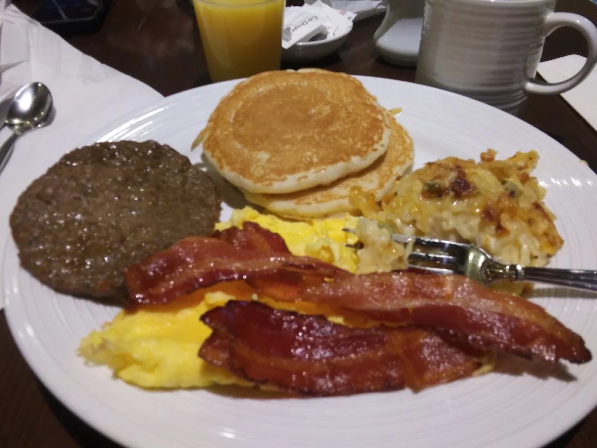 Scrambled Eggs Bacon Sausage