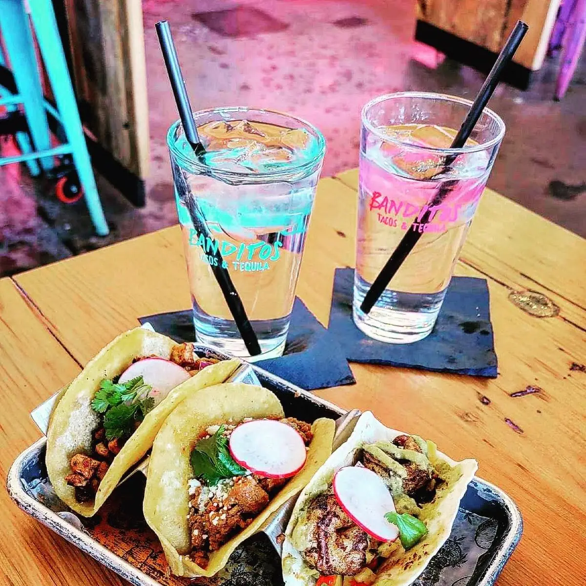 Chorizo Taco and Blackened Shrimp Tacos