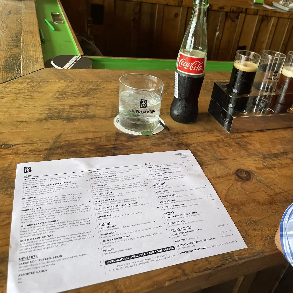 Beer Flight and Vodka Soda