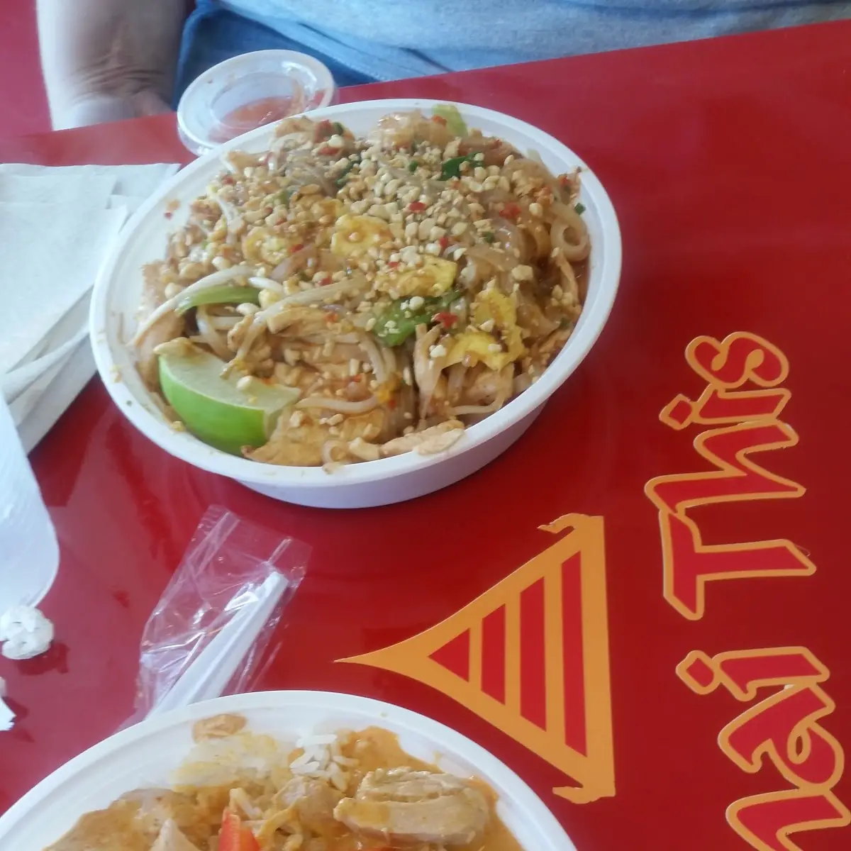 Panang Curry and Pad Thai