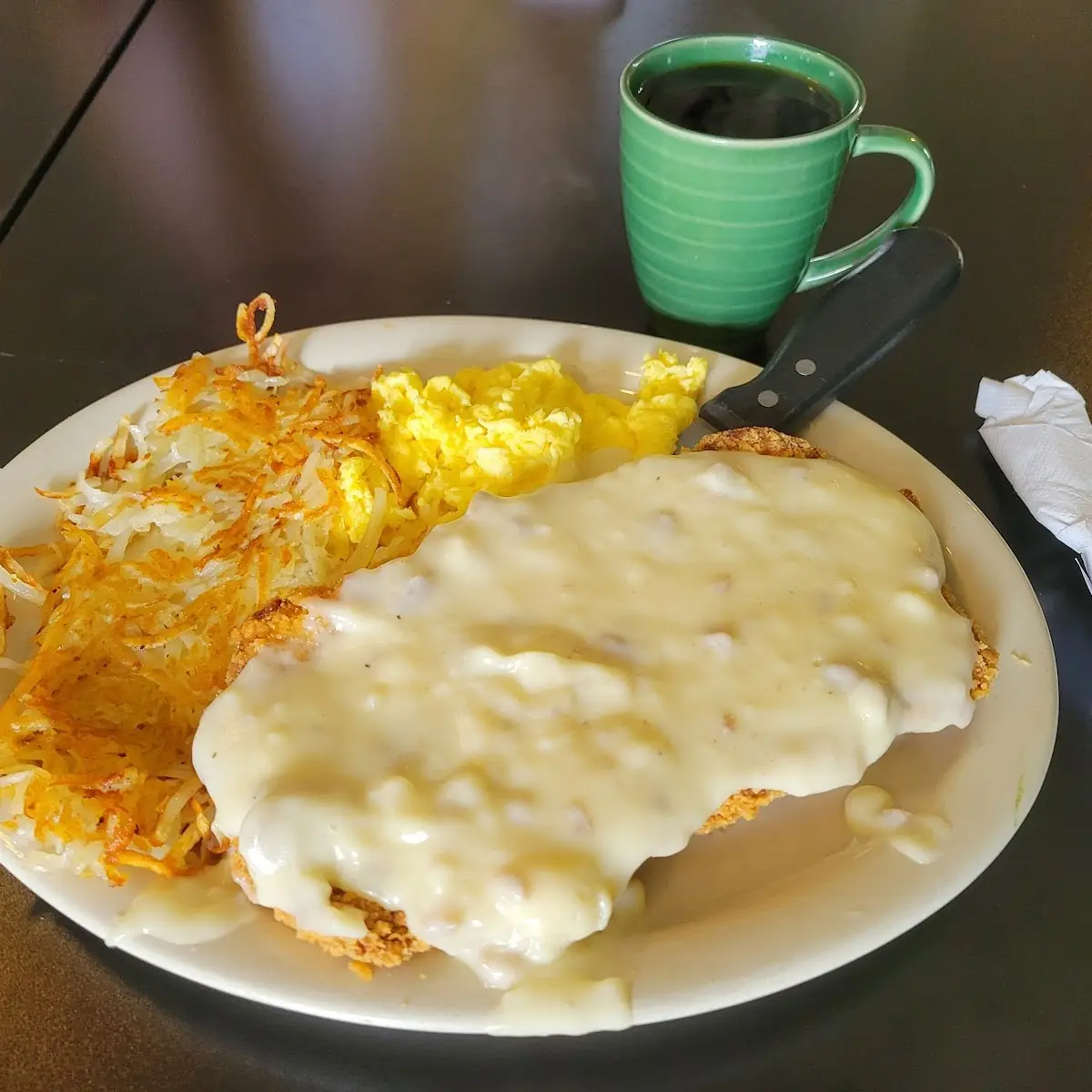 Country Fried Steak and Eggs