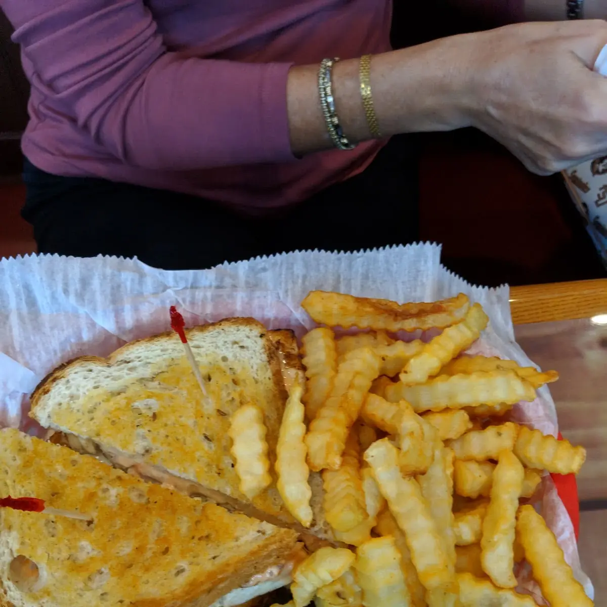 Mahi Reuben with Fries