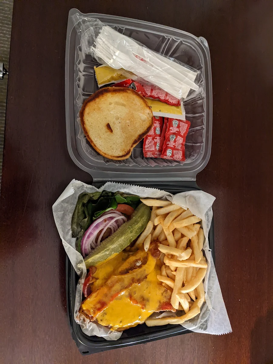 Bacon Cheeseburger and Fries