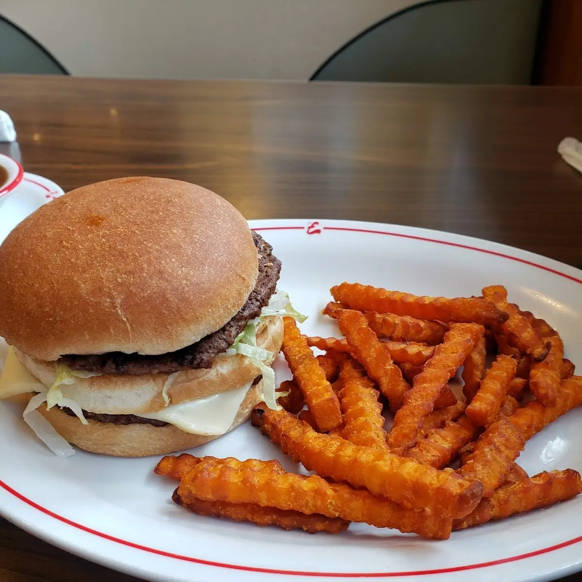 Boy Burger with Sweet Potato Fries
