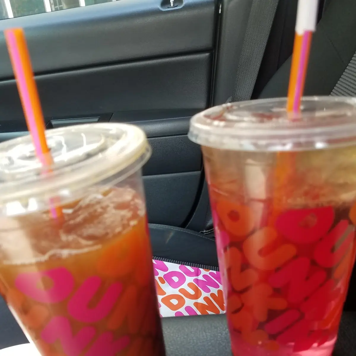 Iced Coffee and Strawberry Dragon Fruit Refresher