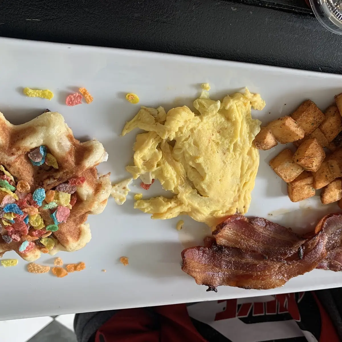 Raspberry Peach Chipotle BBQ Waffle