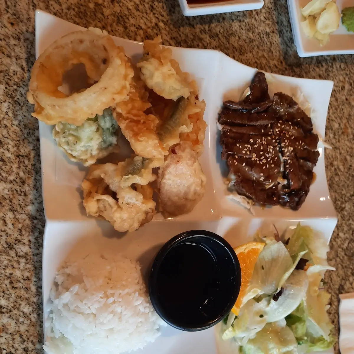 Beef Teriyaki with Tempura