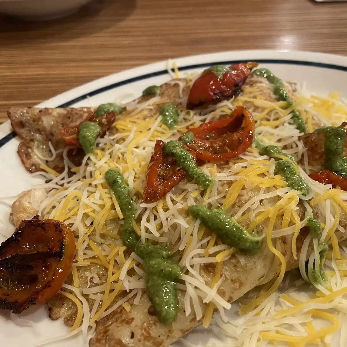 Chicken Pesto Crepes