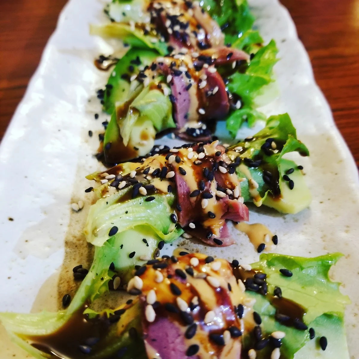 Smoked Duck Salad Rolls, Hanabi