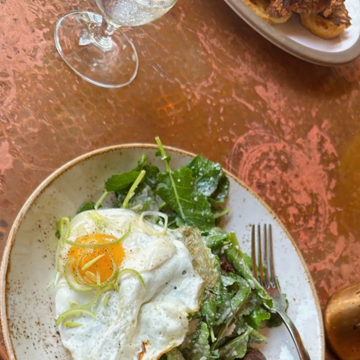 Open Face Steak and Eggs