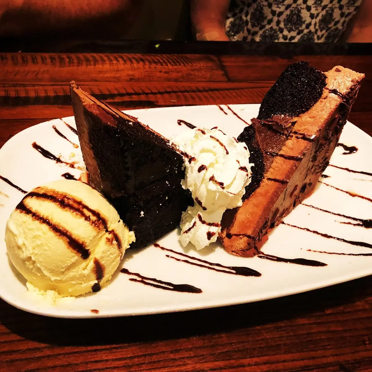 Chocolate Cake with Vanilla Ice-Cream