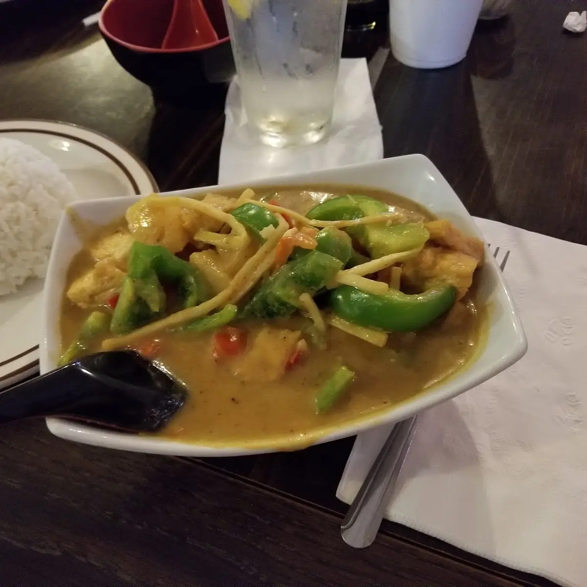 Thai Curry with Rice and Soup
