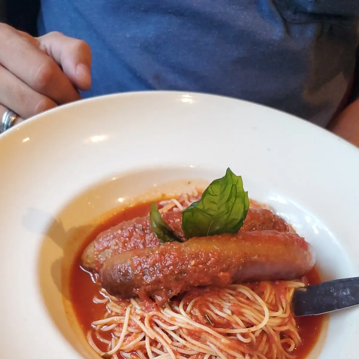 Spaghetti Marinera with Sausage
