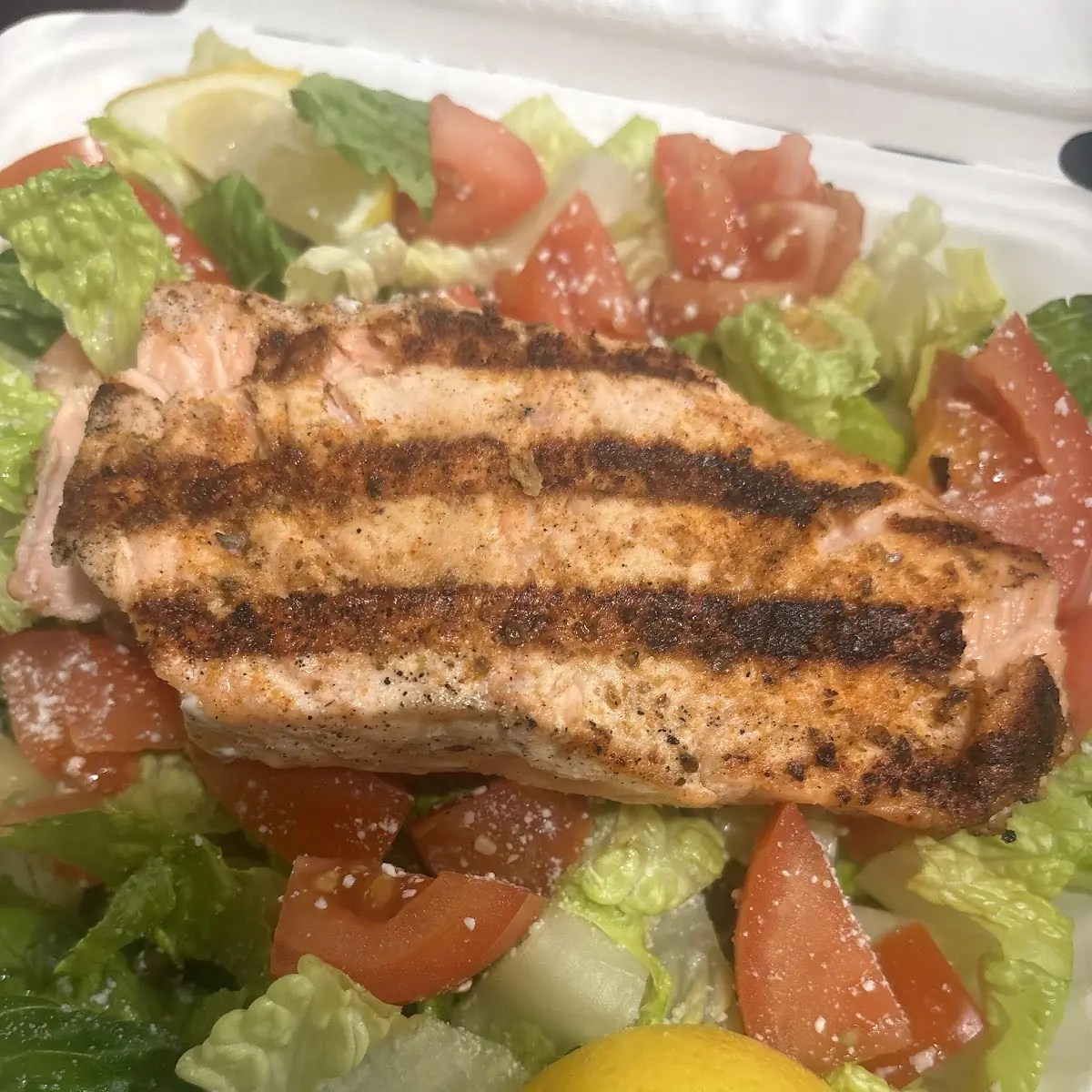 Grilled Fish on a Salad