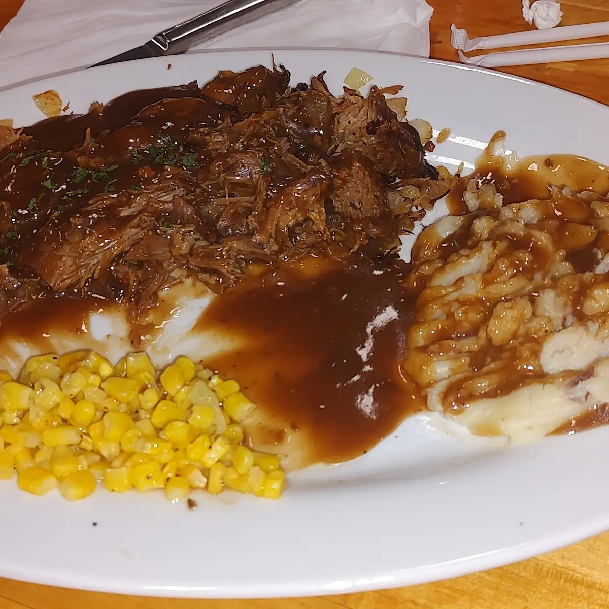 Mashed with Brown Gravy
