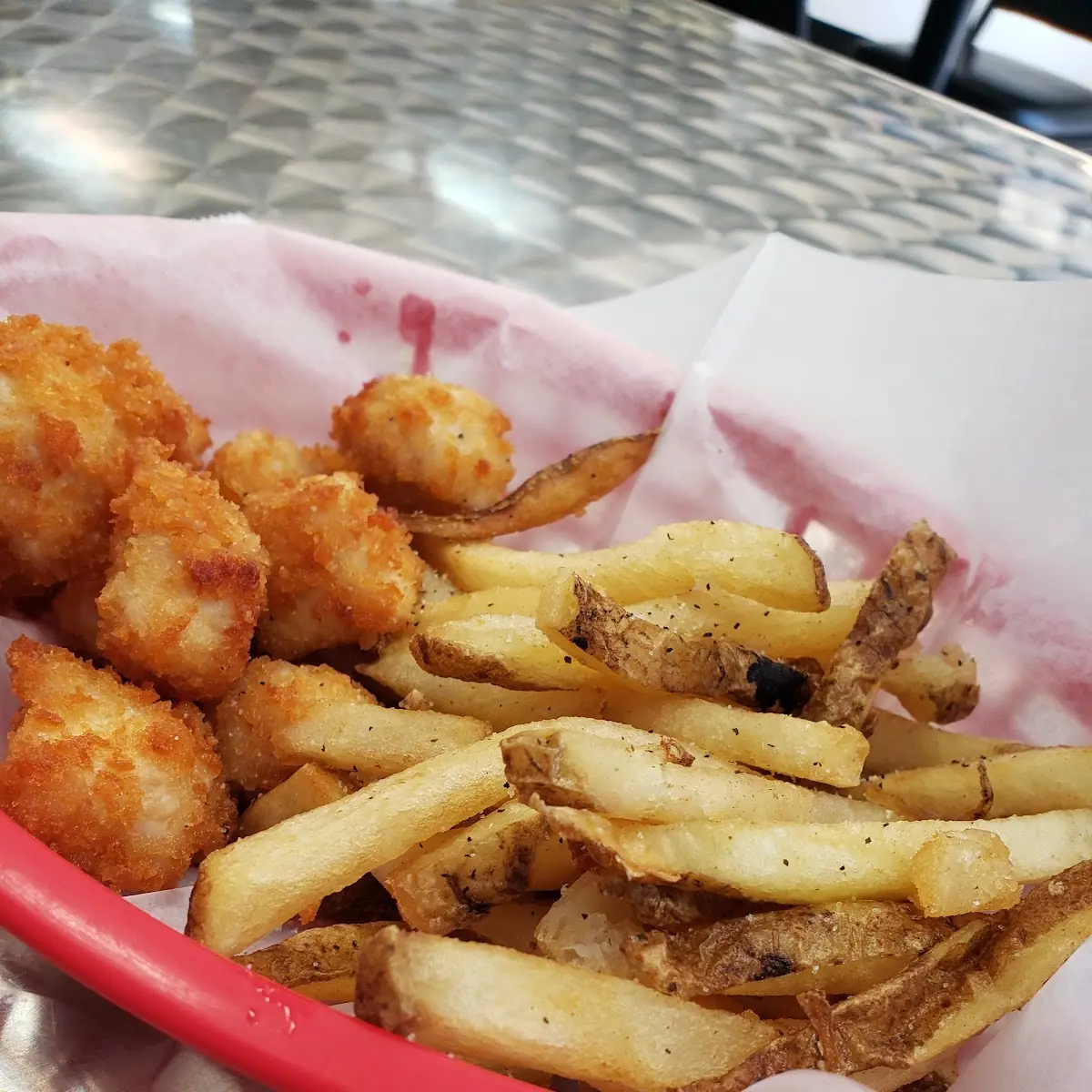 Pop Corn Chicken with Fries