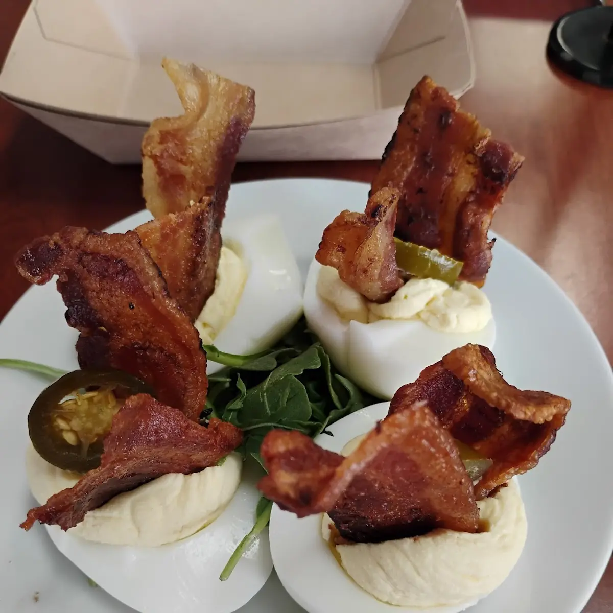 Jalapeño-Bacon Deviled Eggs 4