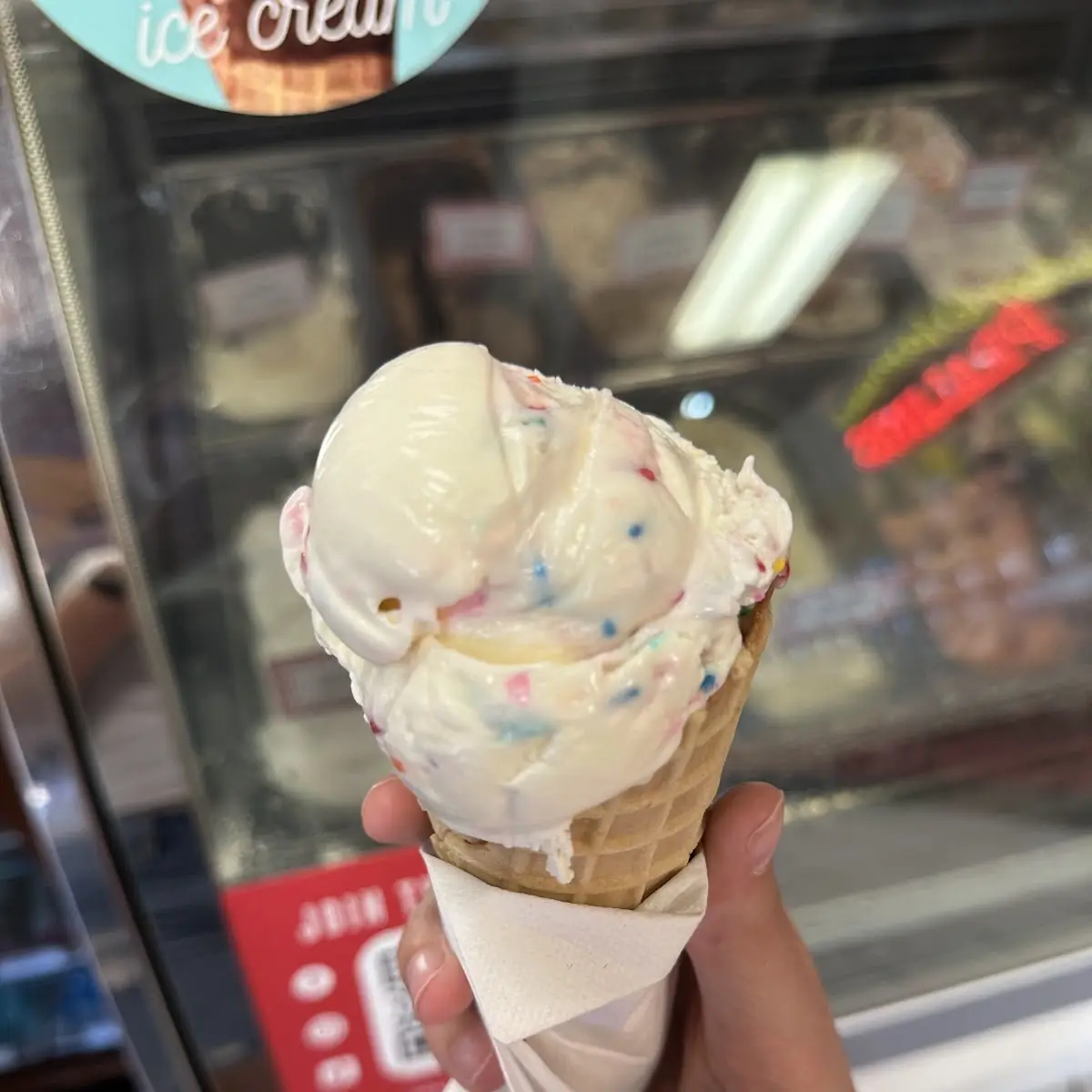 Birthday Cake Waffle Cone