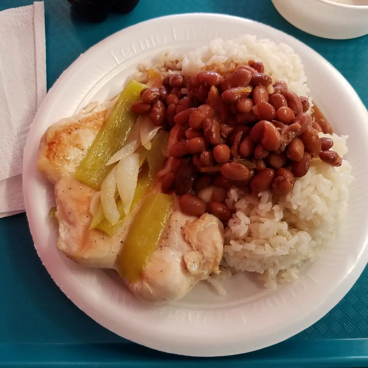 Rice and Beans and BBQ Chicken