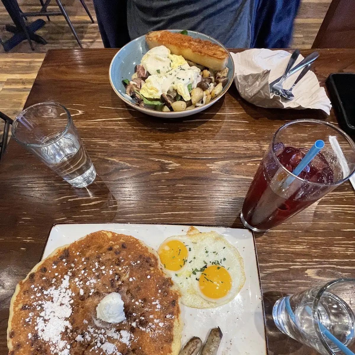 Cinnamon Chip Pancake Breakfast